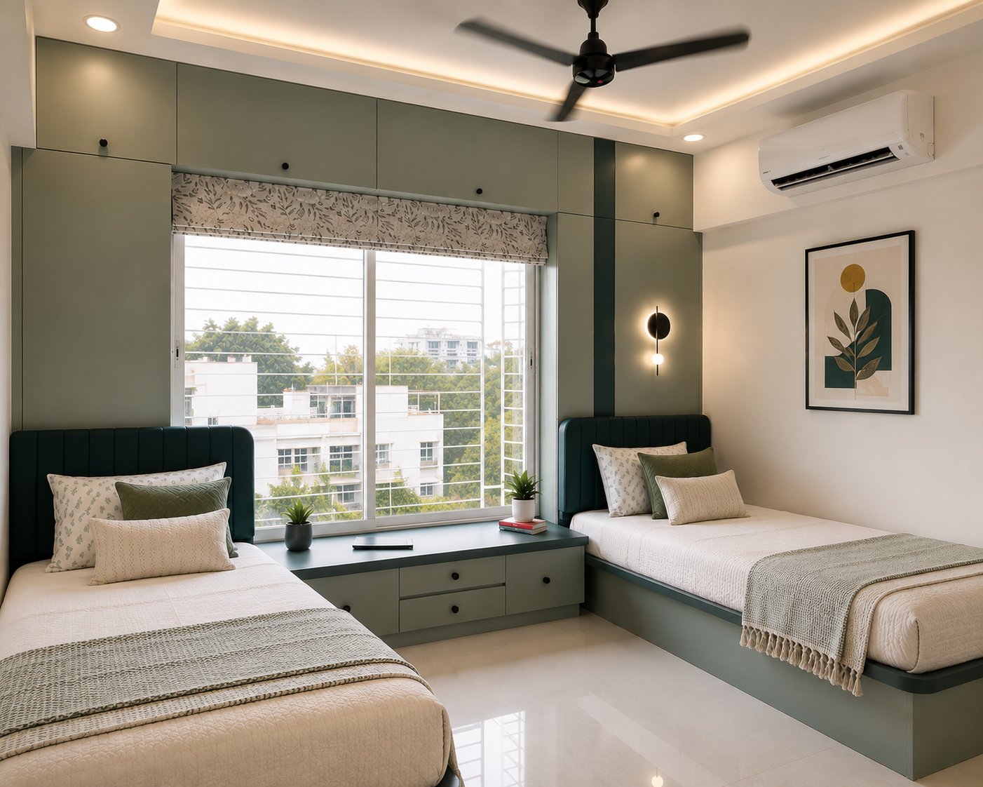 Second bedroom, twin beds