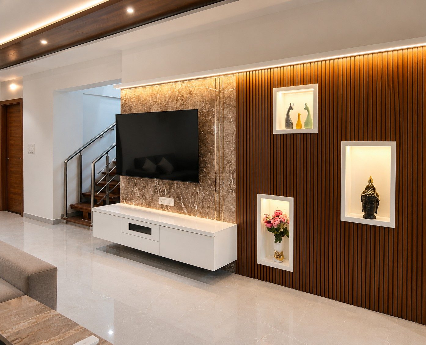 Living room TV wall